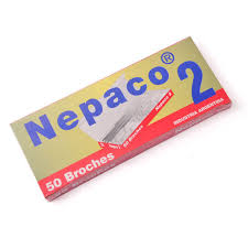 (20034) BROCHE NEPACO METAL X 50 - ARTICULOS DE OFICINA Y PAPELERIA - BROCHES / CLIPS / ALFILERES