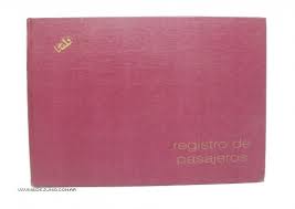 (2316/P) REGISTRO DE PASAJEROS T/F 38X26 25F - CARPETAS Y LIBROS COMERCIALES - LIBROS COMERCIALES