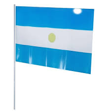 (2201X12) BANDERA ARGENTINA PLAST.15X21CM X12 - ARTICULOS ESCOLARES - MAPAS / GLOBOS / BANDERAS