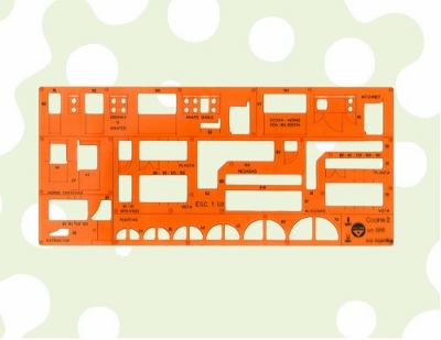 (5815) PLANTILLAS PIZZINI COCINA 5815 - DIBUJO TECNICO - ESCUADRAS / REGLAS / ACCESORIOS
