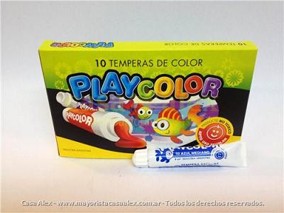 (81001) TEMPERA PLAYCOLOR X10 SURTIDA - ARTICULOS ESCOLARES - ACCESORIOS PARA MANUALIDADES