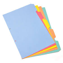 (CFSEP5OFAM) SEPARADOR 5 POSIC.CARTULINA A4/CART - ARTICULOS DE OFICINA Y PAPELERIA - INDICES/SEPARADORES