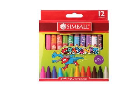 (CRAX12) CRAYONES SIMBALL JUMBO X 12 - ARTICULOS ESCOLARES - ACCESORIOS PARA MANUALIDADES