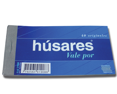 (H1910) VALE CAJA HUSARES 15X7.5 CM - ARTICULOS DE OFICINA Y PAPELERIA - VALES / RECIBOS / COMPROBANTES