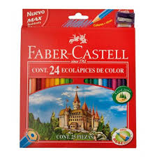 (LAPICOX24) LAPICES FABER COLOR X 24+1 SACAPUNT - ARTICULOS ESCOLARES - LAPICES DE COLORES