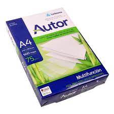 (RA47510) RESMA AUTOR A4 75 GRS OFERTA X  10 - RESMAS / FORMULARIOS / ETIQUETAS - RES