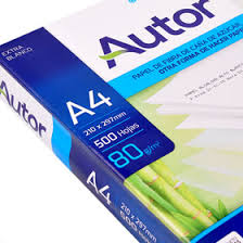 (RA480) RESMA AUTOR A4 80GR OFERTA X  1 - RESMAS / FORMULARIOS / ETIQUETAS - RES