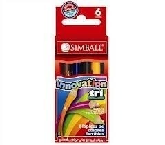 (SLINNC6) LAPICES SIMBALL COL CORTOS X6 INNO - ARTICULOS ESCOLARES - LAPICES DE COLORES